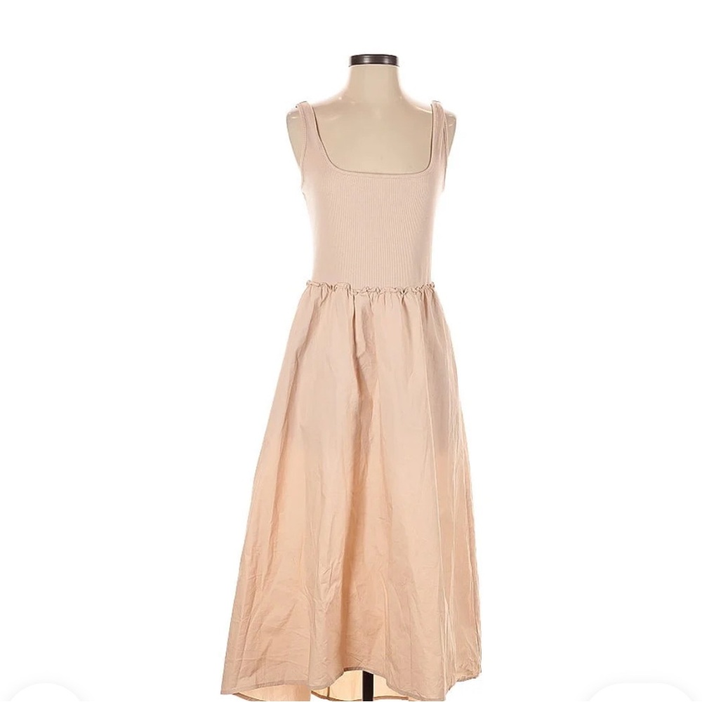 A New Day Ballet Dress Size Medium Taupe/Beige Sleeveless Midi Balletcore